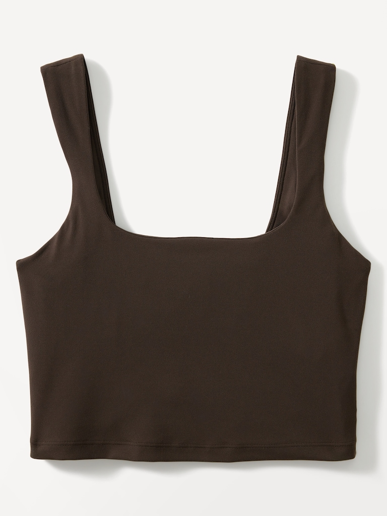 Transcend Square Neck Crop Sports Bra A-C