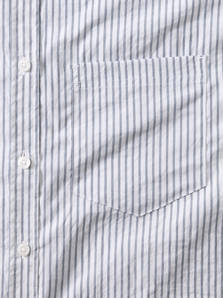 Midday Cropped Poplin Shirt