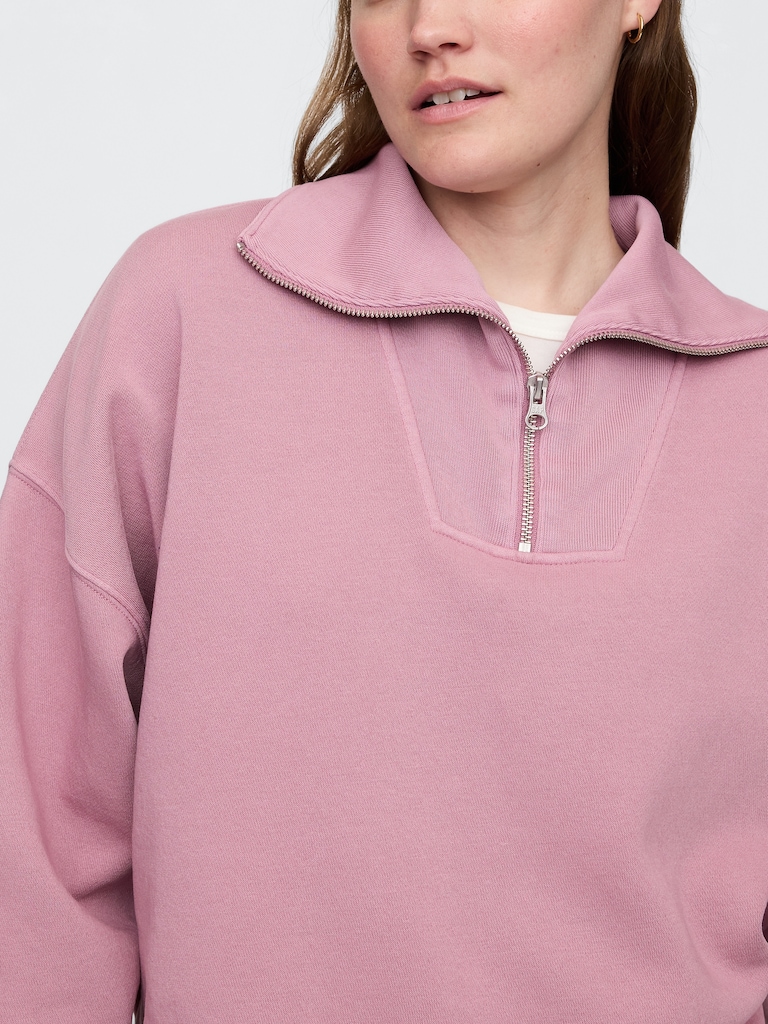 Oversized Quarter-Zip Sweatshirt