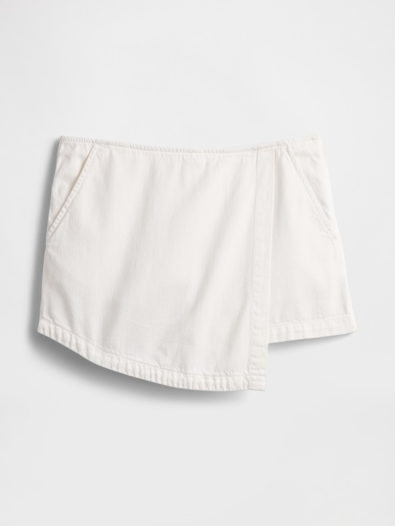 Denim Wrap Skort