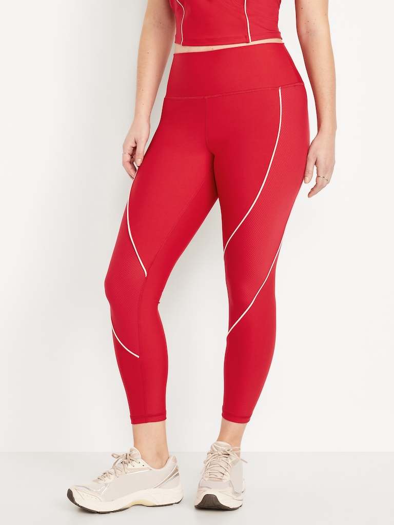 Legging PowerSoft côtelé à taille haute, longueur 7/8