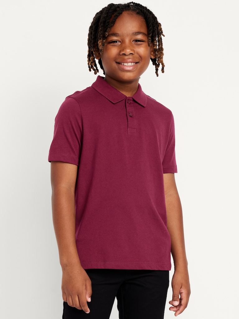 School Uniform Jersey Polo Shirt for Boys