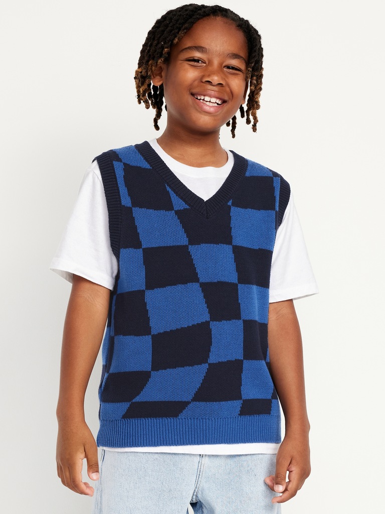 Sweater-Knit Vest for Boys