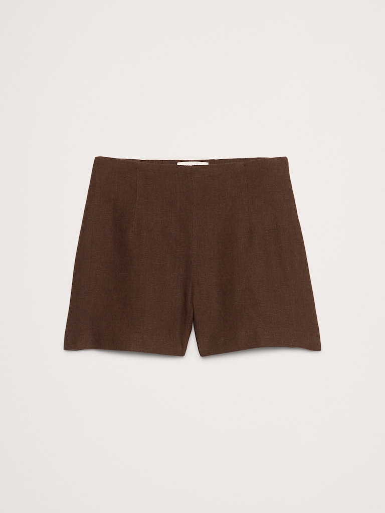 High-Rise Linen 3" Short
