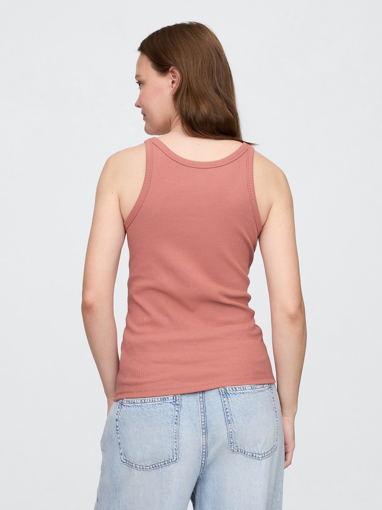 Ribbed Scoopneck Tank Top