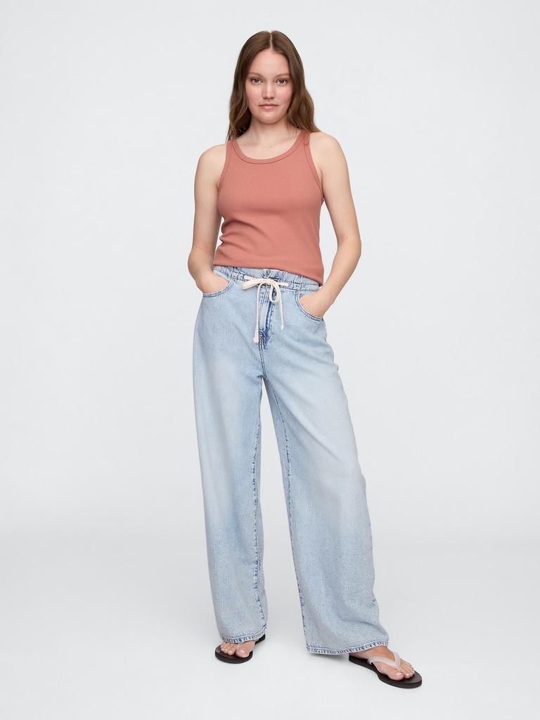 Ribbed Scoopneck Tank Top