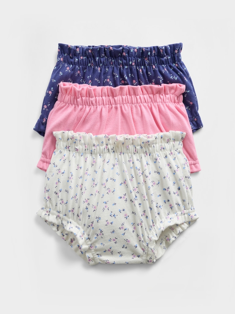 Baby First Favorites Organic Cotton Ruffle Shorts (3-Pack)