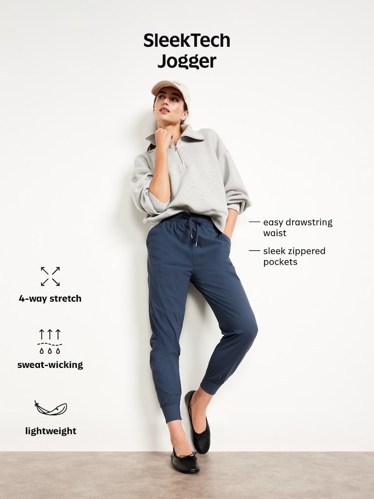 High-Waisted SleekTech Joggers