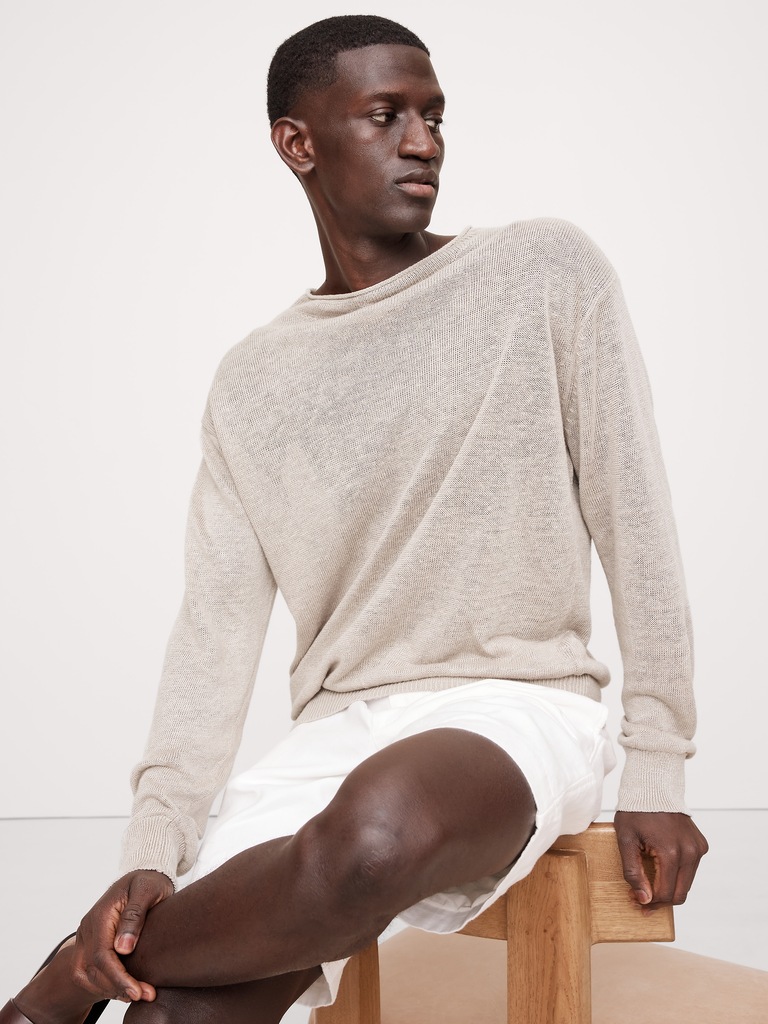 Linen Roll-Neck Sweater