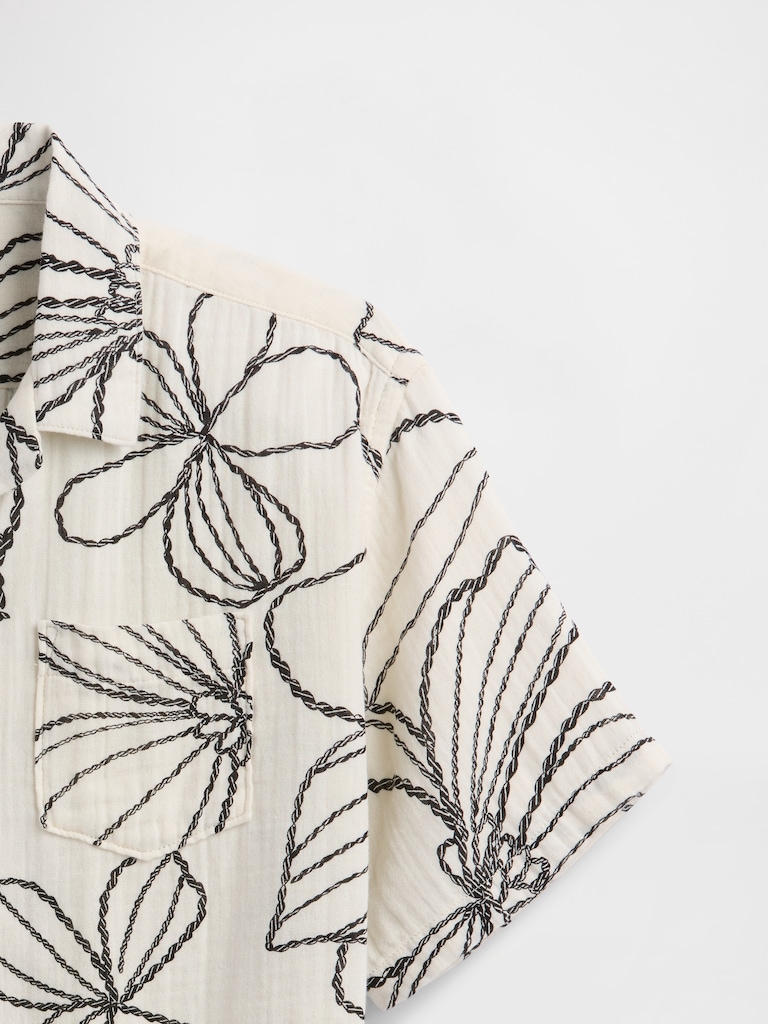 Kids Relaxed Linen-Blend Vacay Shirt