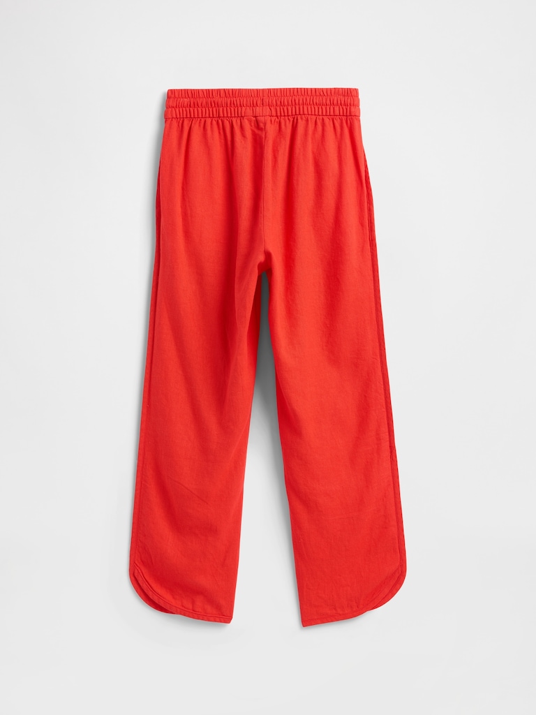 Kids Pull-On Linen-Blend Pants
