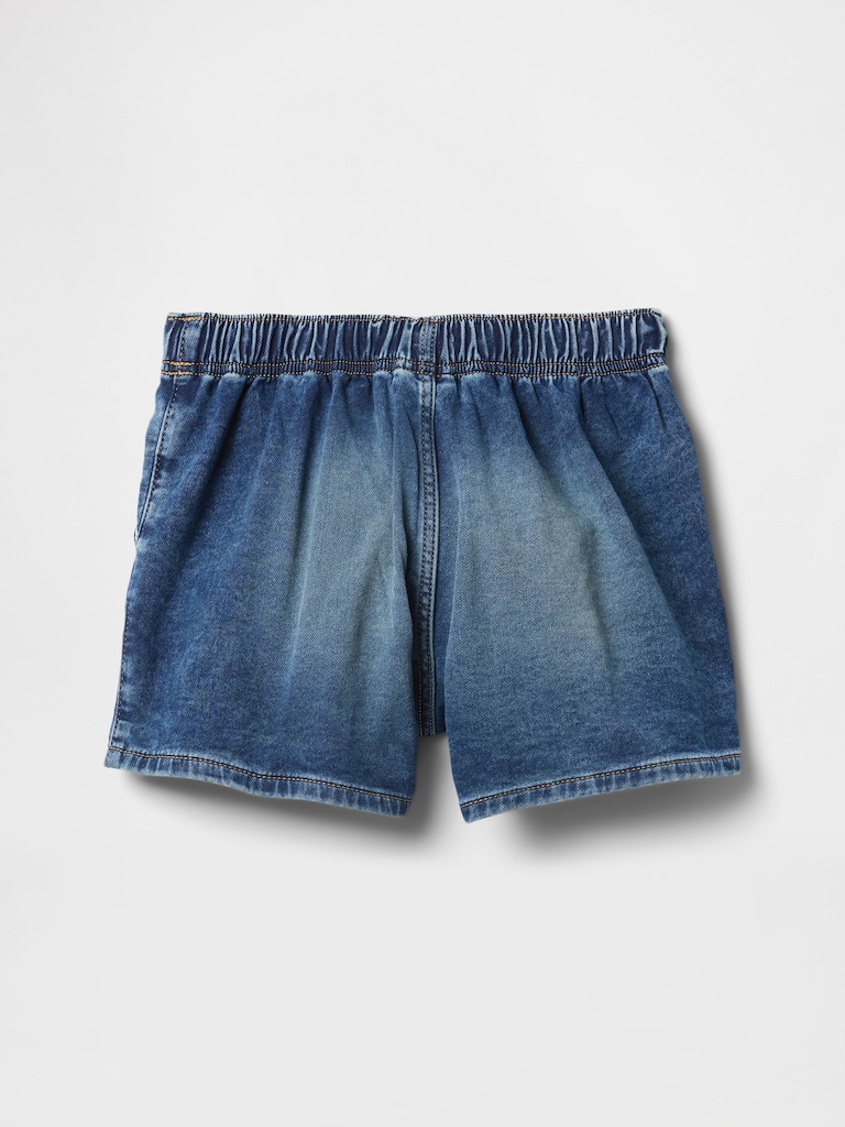 Kids High Rise Relaxed Pull-On Sweatpant Jean Shorts