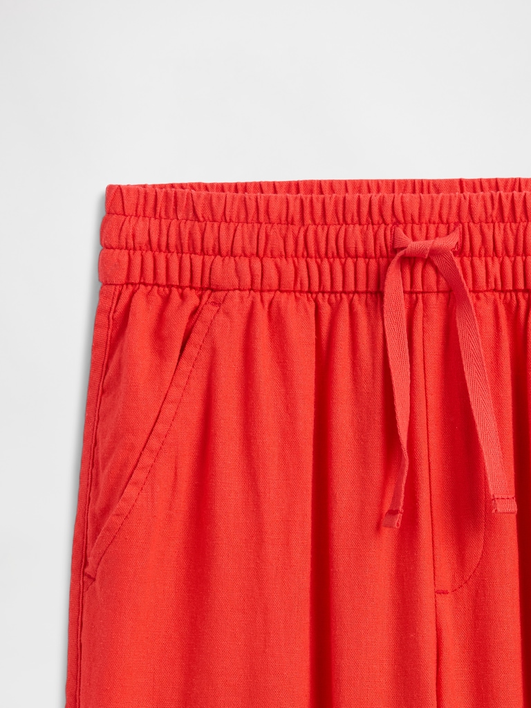 Kids Pull-On Linen-Blend Pants