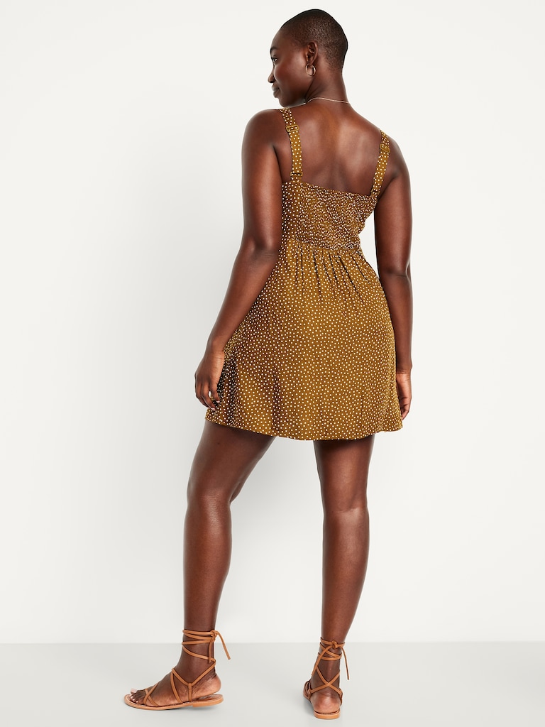 Fit & Flare Crepe Mini Dress