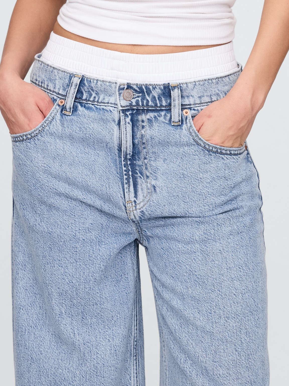 Mid Rise UltraSoft Boxer Baggy Jeans