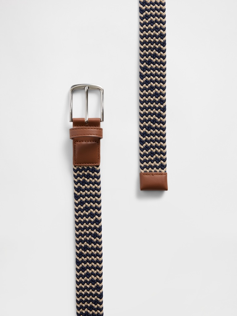 Braided Vegan-Leather Belt