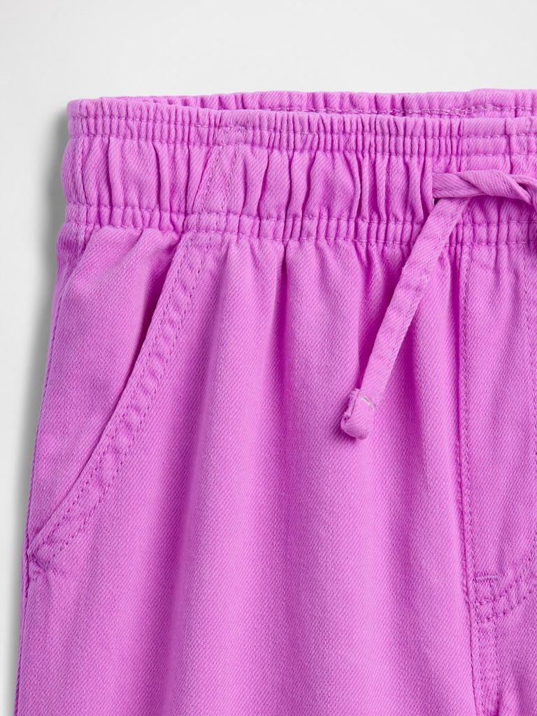 Kids High Rise Pull-On Wide-Leg Jeans