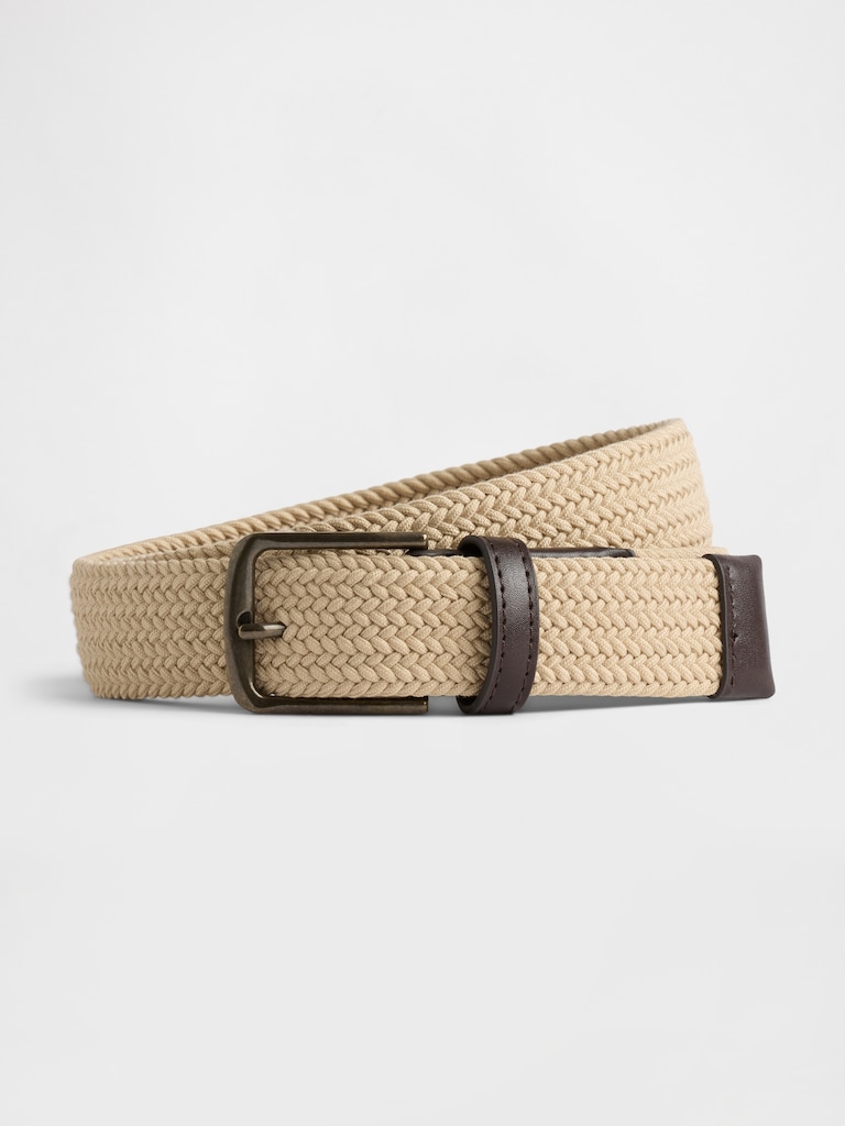 Braided Vegan-Leather Belt
