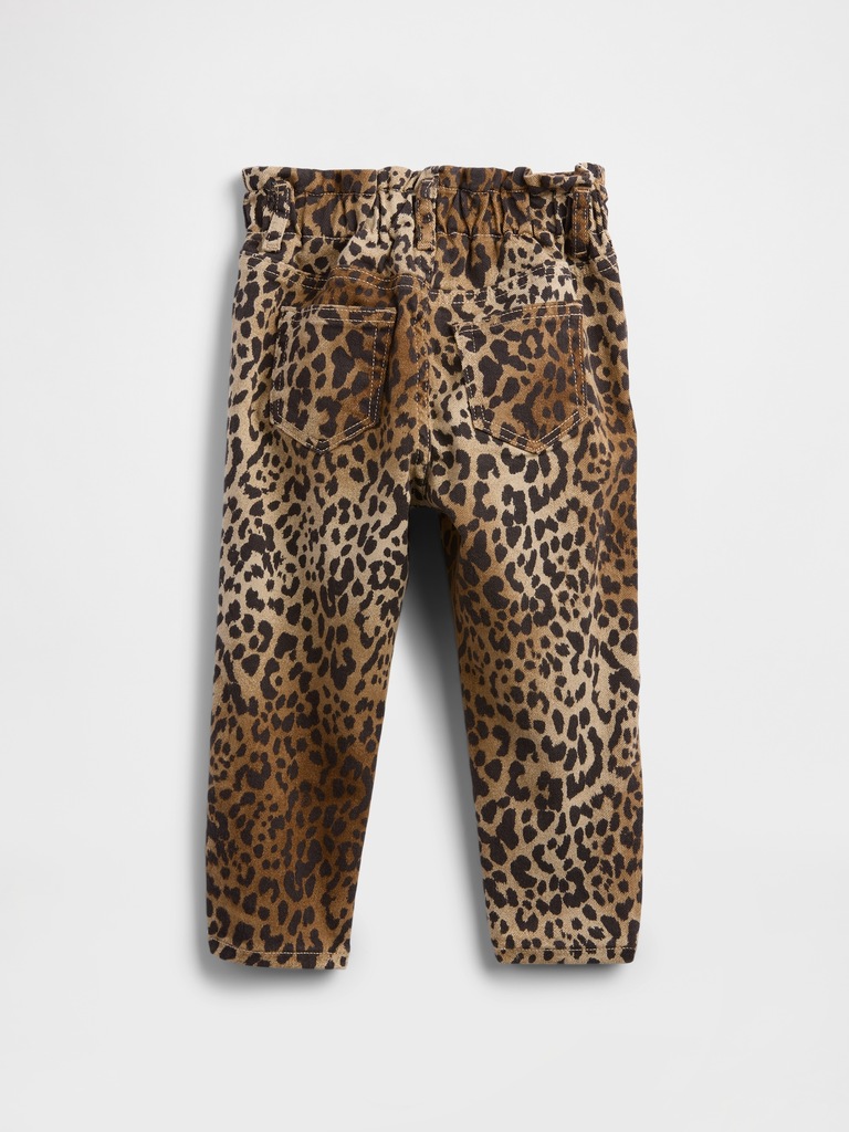babyGap Leopard Print Paperbag Mom Jeans