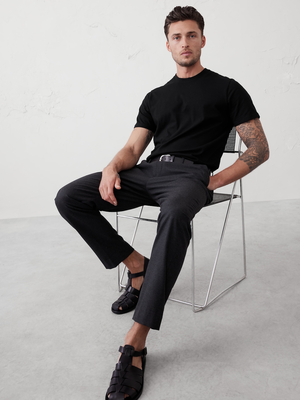 Standard-Fit Premium Wash Crew-Neck T-Shirt