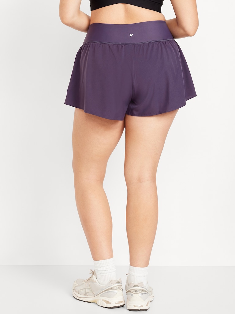 High-Waisted StretchTech 2-in-1 Shorts -- 3-inch inseam