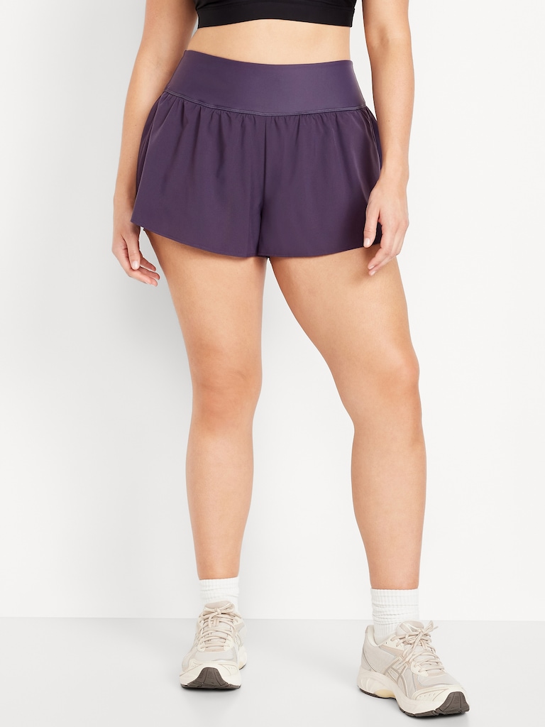 High-Waisted StretchTech 2-in-1 Shorts -- 3-inch inseam