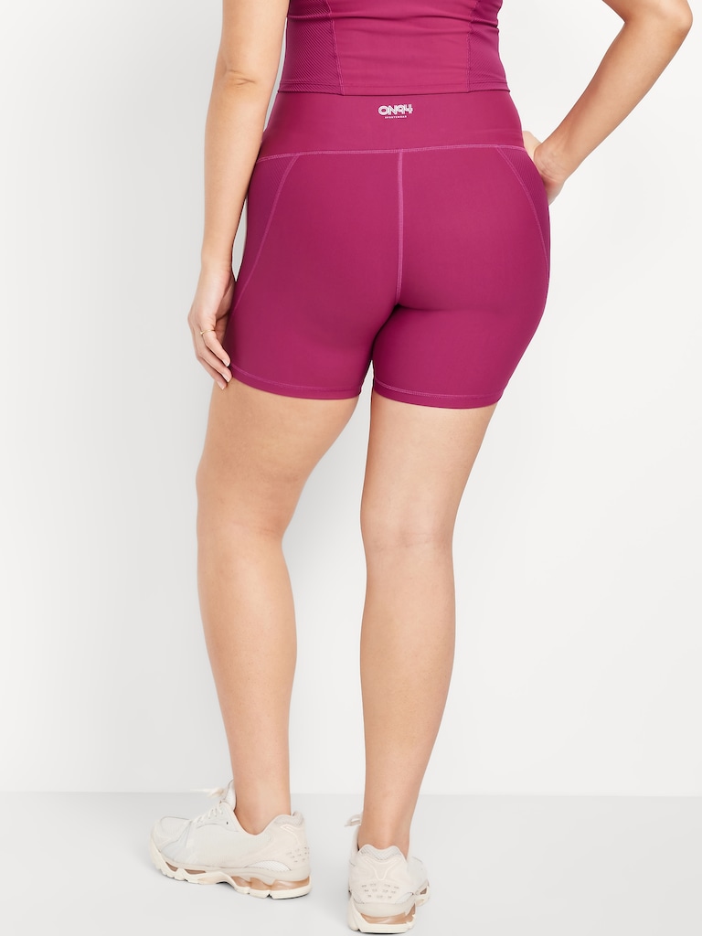 High-Waisted PowerSoft Biker Shorts -- 6-inch inseam