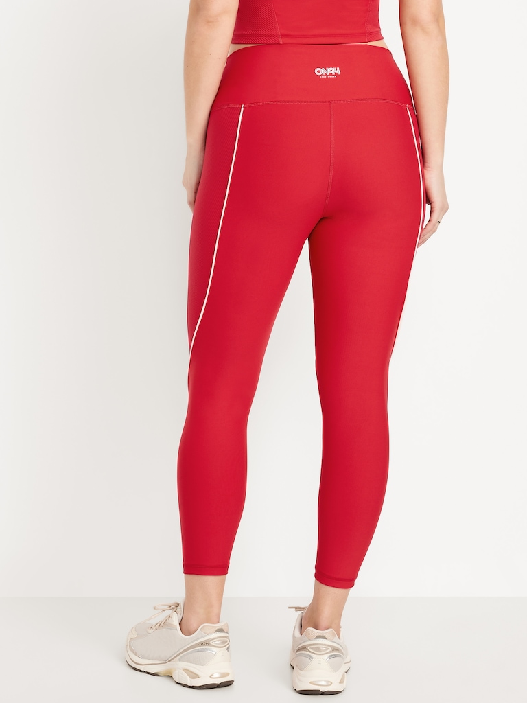Legging PowerSoft côtelé à taille haute, longueur 7/8