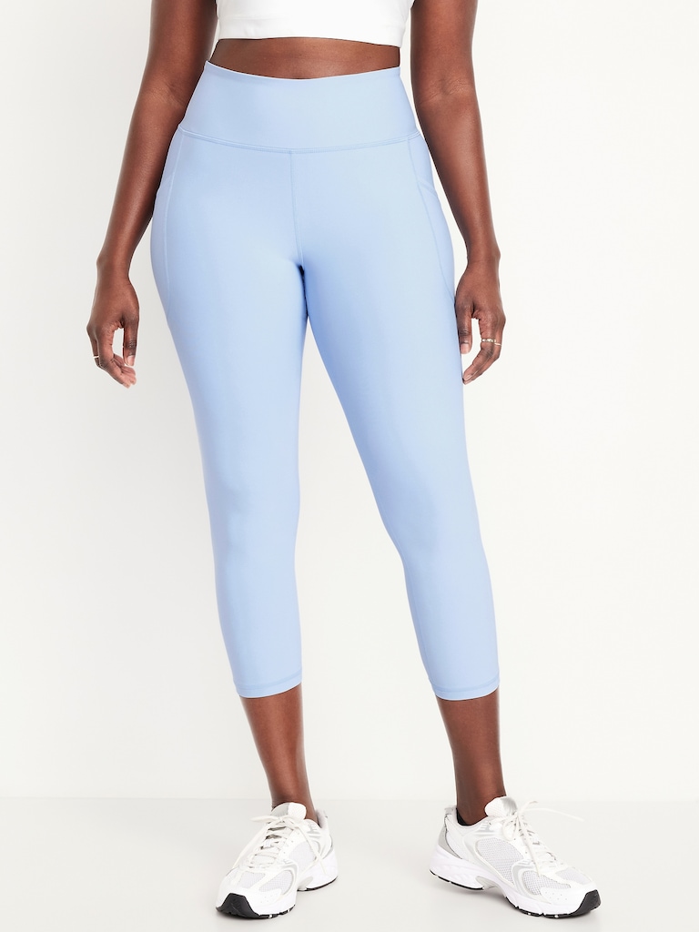 High-Waisted PowerSoft Crop Pocket Leggings