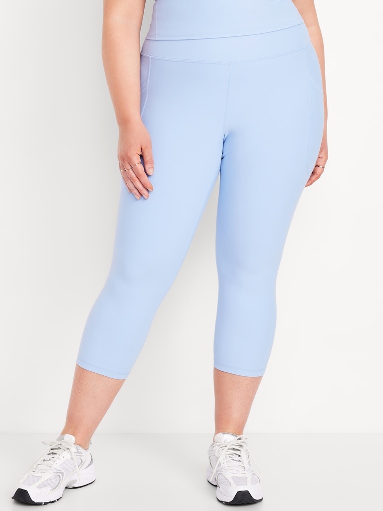 High-Waisted PowerSoft Crop Pocket Leggings