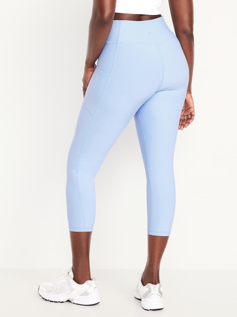 High-Waisted PowerSoft Crop Pocket Leggings