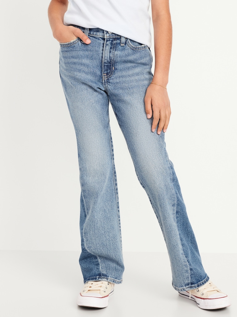 High-Waisted Flare-Leg Jeans for Girls