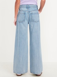Super Baggy Wide-Leg Embroidered Jeans for Girls