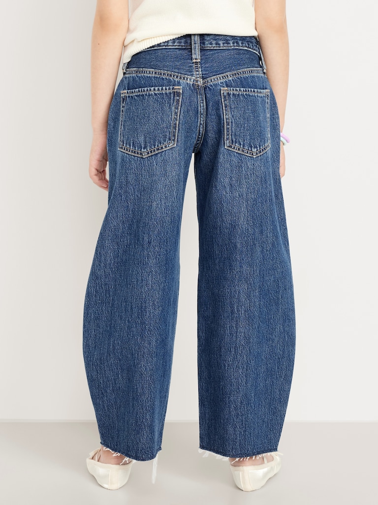 Super Baggy Barrel-Leg Jeans for Girls