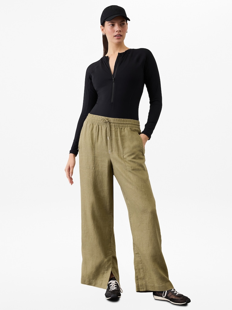 Retreat Linen High Rise Wide Leg Pant