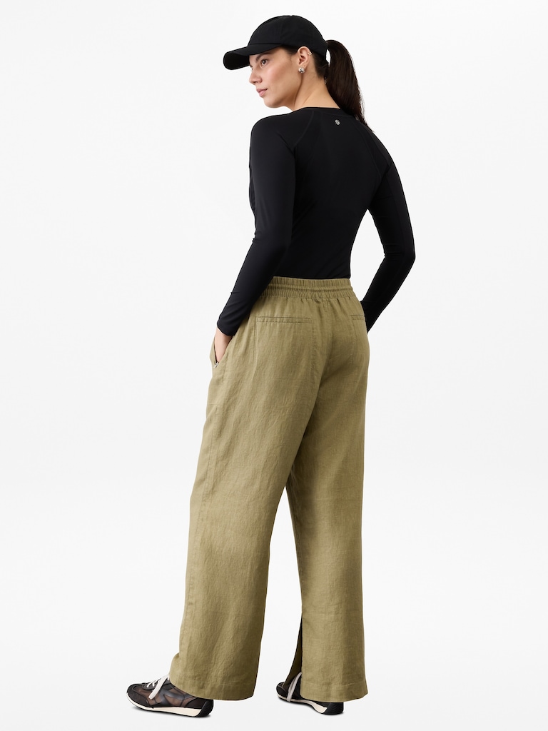 Retreat Linen High Rise Wide Leg Pant