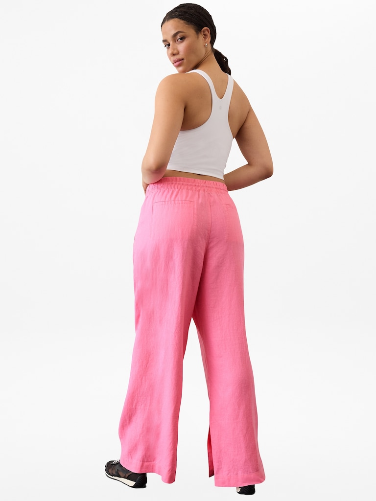 Retreat Linen High Rise Wide Leg Pant