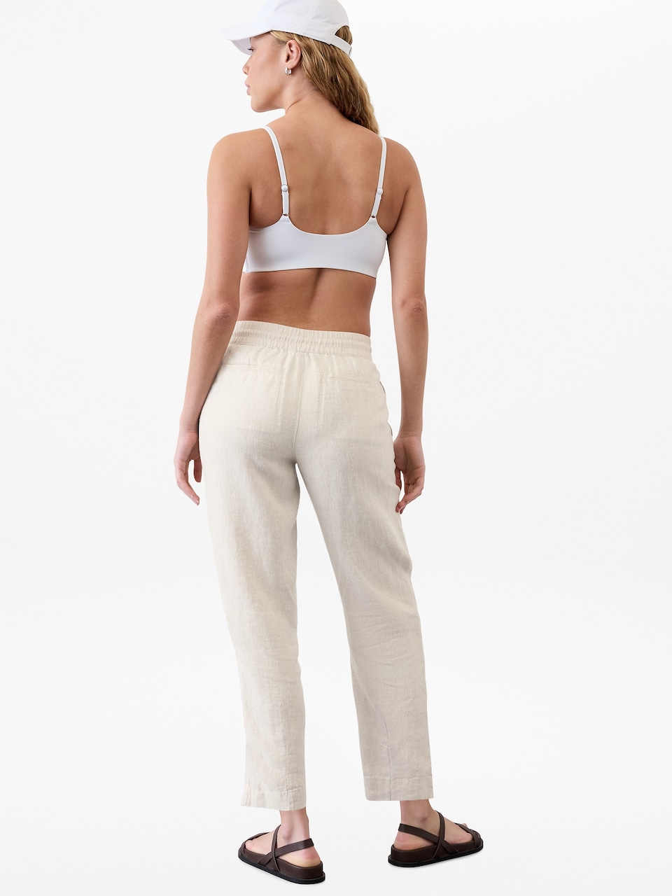 Retreat High Rise Linen Ankle Pant