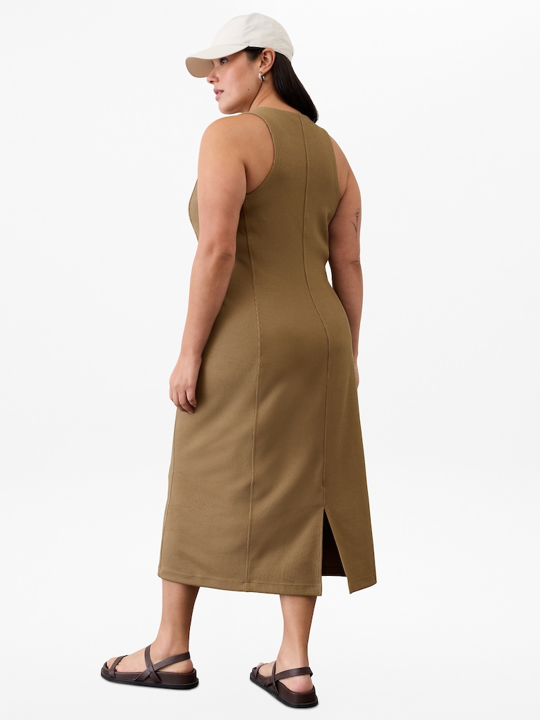 Seasoft Rib Midi Tank Dress