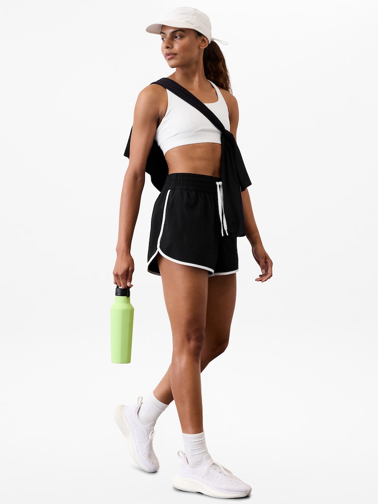 Weekender High Rise 3" Stripe Run Short