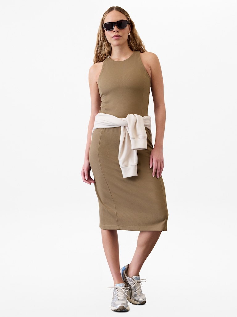 Seasoft Rib Midi Tank Dress
