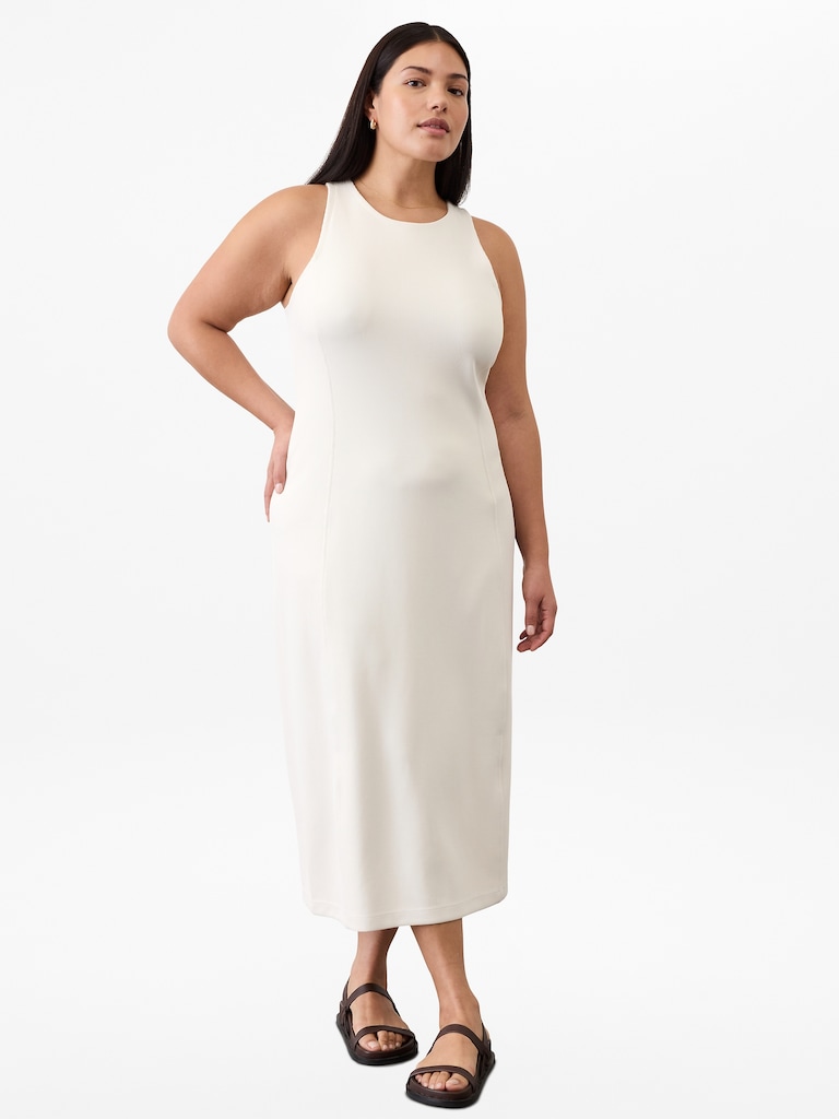 Seasoft Rib Midi Tank Dress