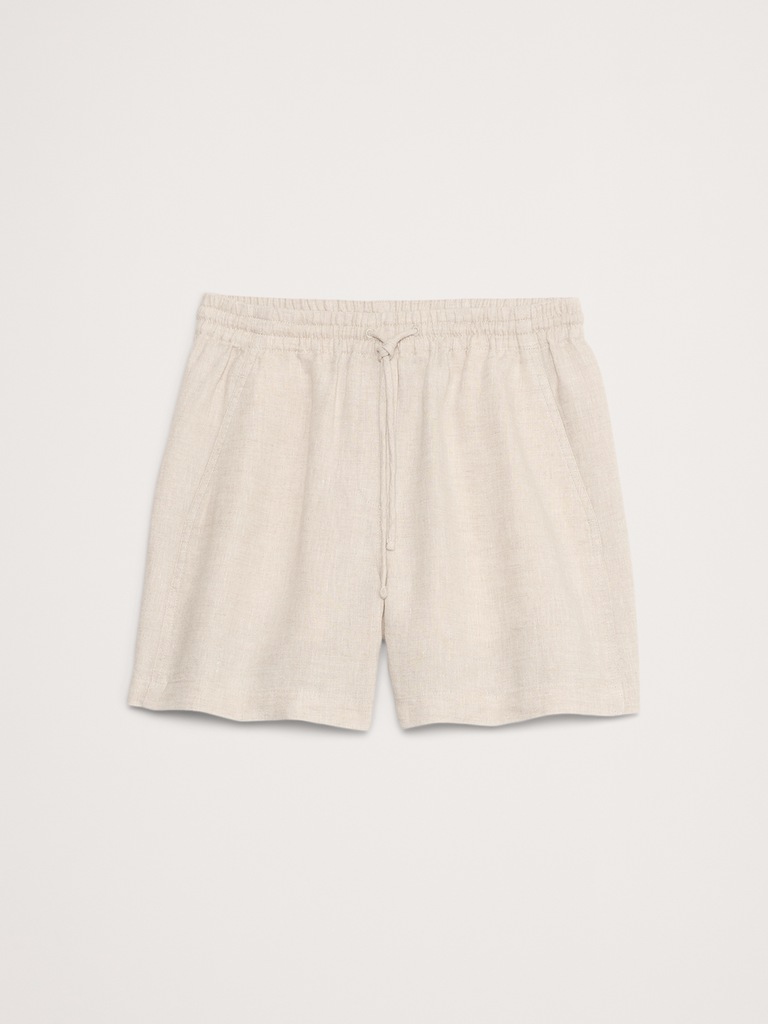 Linen Pull-On 4" Short