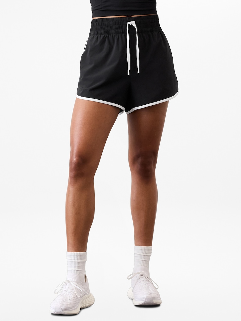 Weekender High Rise 3" Stripe Run Short