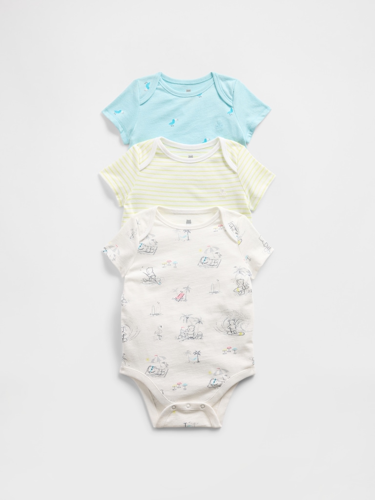 Baby First Favorites Organic Cotton Ruffle Bodysuit (3-Pack)