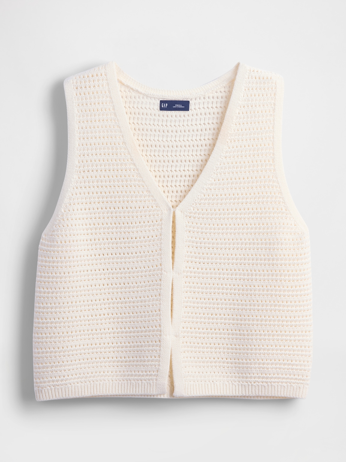100% Cotton Crochet Hook-Front Vest