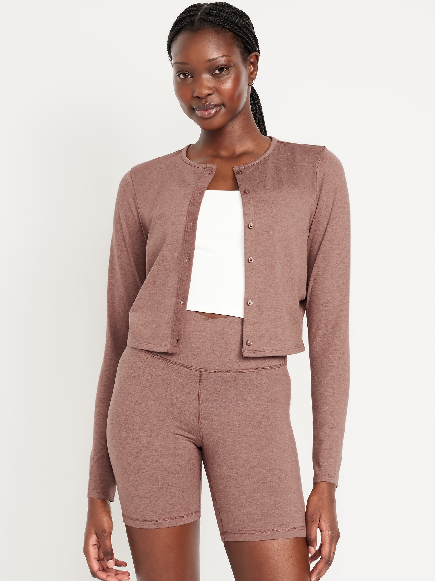 High-Neck Jean Peplum Top