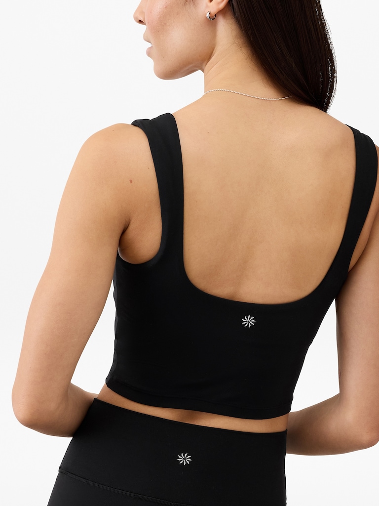 Transcend Square Neck Crop Sports Bra A-C