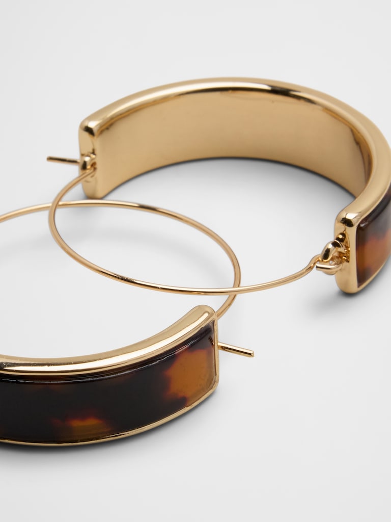 Resin Crescent Earrings