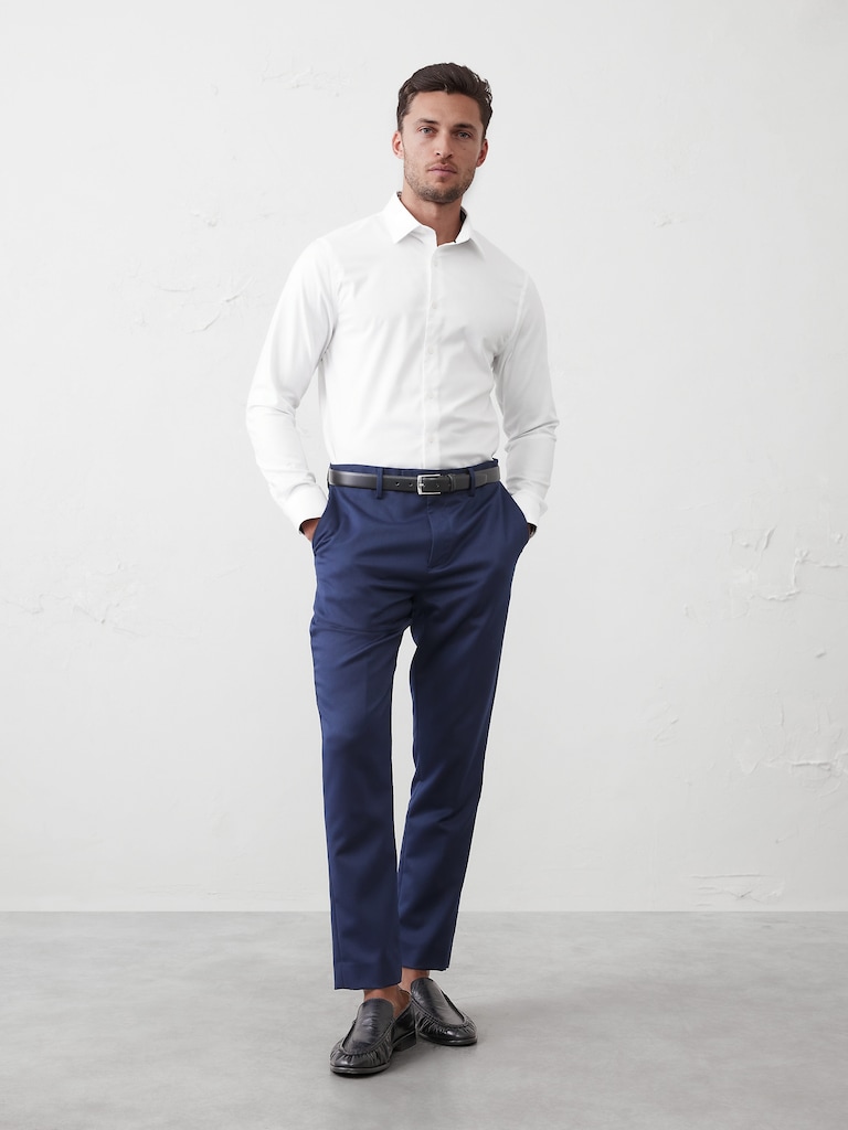 Slim-Fit Untucked Dress Shirt